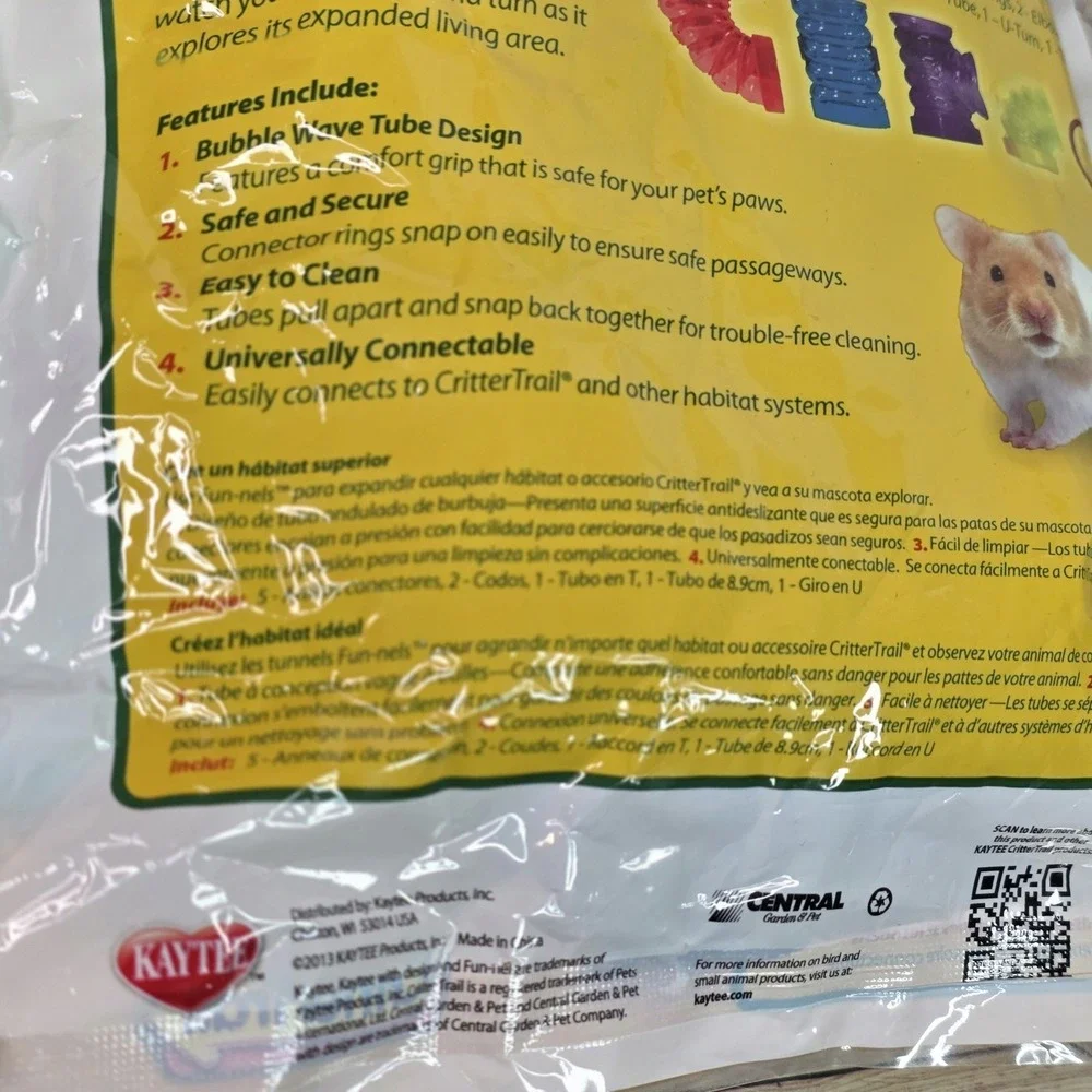 Kaytee Super Pet Crittertrail Fun-Nels Twist & Turn Tube 10cts Hamsters Gerbils